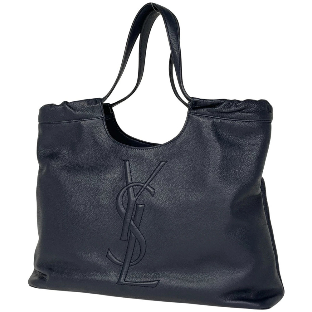 Saint Laurent Yves tote bag Hobo leather Navy Blue